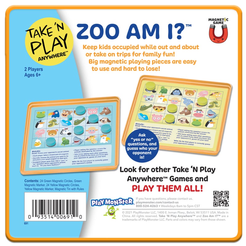 PlayMonster Take N Play  Anywhere Zoo Am I  Board Games for Kids- Board Games for Family Night  Family Games  Game Night  Family Board Games  Kids Toys  Travel Games  Preschool Toys  Multi-Player Game  Ages 6+ - Image 4